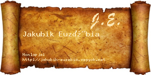 Jakubik Euzébia névjegykártya